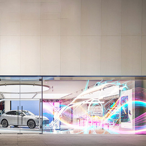 Schermo a LED trasparente flessibile con finestra di roll up per il miglior prezzo di visualizzazione dell'animazione del centro commerciale - Product Image 3