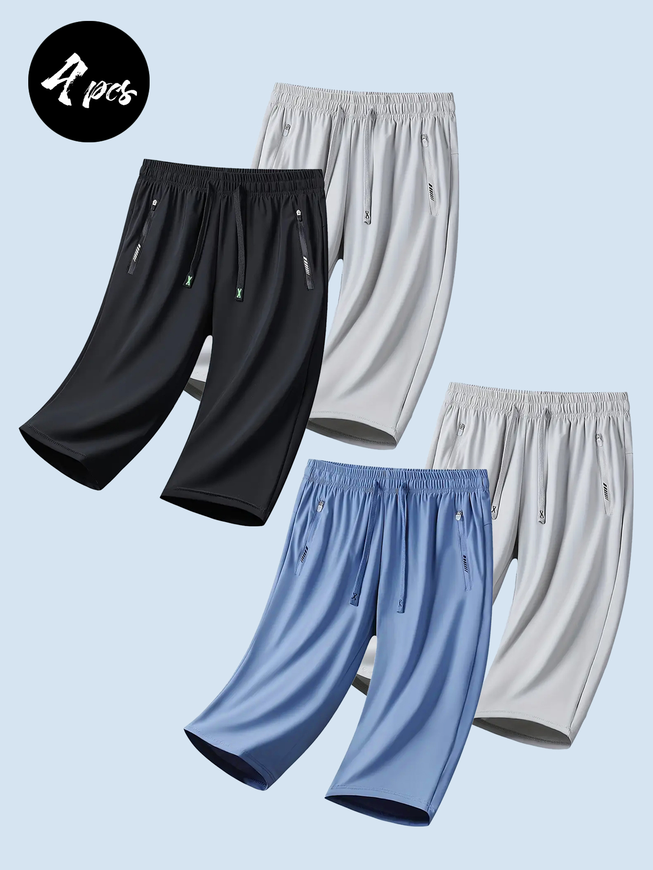 Light Gray+Black+Light Blue