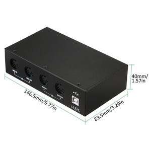 UM4X4 USB <strong>MIDI</strong> <strong>Interface</strong> 4 in /4 Out 64 <strong>MIDI</strong> Channels 4i/4o + Merge 2i4o <strong>MIDI</strong> Box - Product Image 2