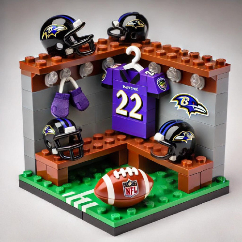 Bloques de construcción para vestuario - 20 Baltimore Ravens