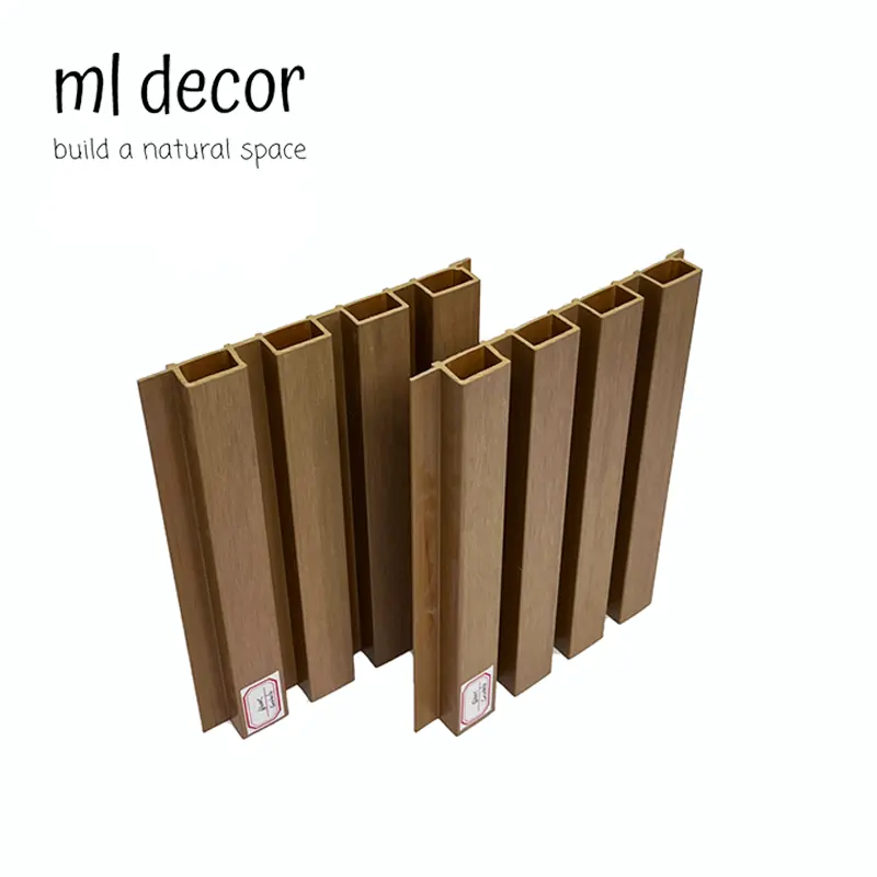 Panel de pared exterior de alta calidad, revestimiento moderno, revestimiento de pared exterior compuesto de plástico y madera de PVC