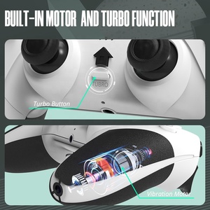 Control remoto inalámbrico Gamepad Doble vibración Función Turbo Botón de respaldo Controlador de juego Gyro de seis ejes para consola P3 P4 - Product Image 4