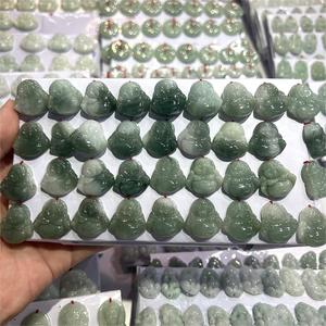 Toptan bir sınıf Myanmar açık yeşil Jadeite gülüyor Budda palet 20mm yeşim kolye takı sarkık DIY aksesuarları için - Product Image 1