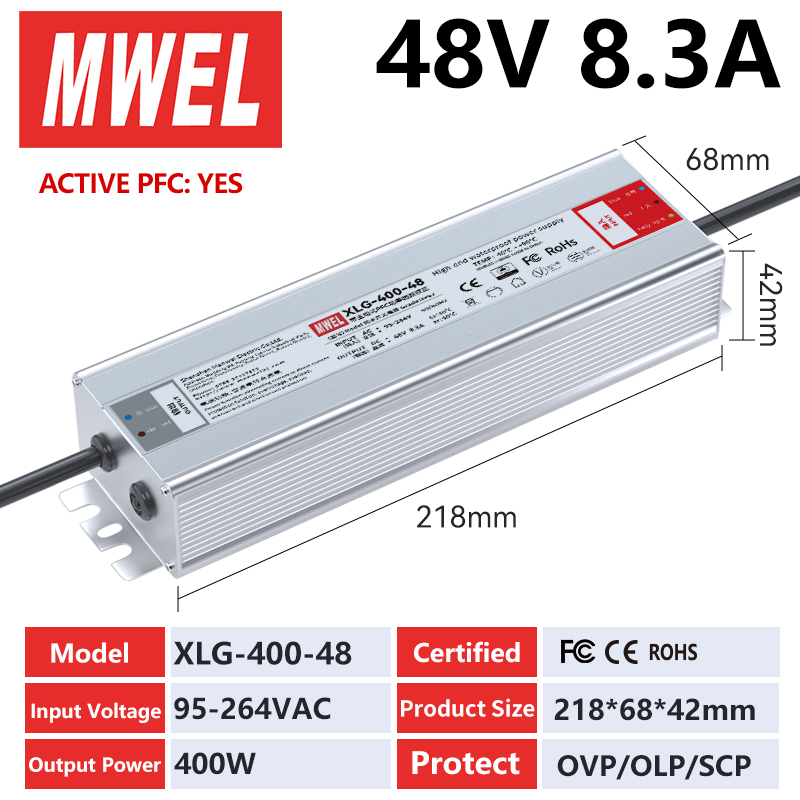 Xlg-400-48-48v83a พร้อมฟังก์ชัน PFC
