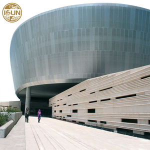 Cina edifici moderni tenda parete rivestimento decorativo impiallacciatura di alluminio pannello per alberghi centro commerciale