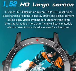 Nx8 Thông Minh Đồng Hồ Cho Nam Giới IP68 Tập Thể Dục Tracker Ios/Android Tương Thích Ngoài Trời Thể Thao Bt Gọi Đa Chức Năng Câu Trả Lời Cuộc Gọi - Product Image 2