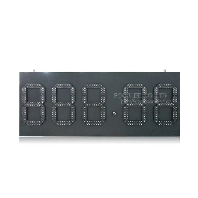 Visor led do gás do controle remoto sem fio personalizado 7 segmentos da estação de gasolina led display de preço