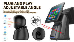 Popular Wired USB 1D/2D QR <strong>Code</strong> Desktop Barcode Scanner LED Light <strong>Source</strong> for Supermarket Use Compatible with IOS and <strong>Android</strong> - Product Image 3