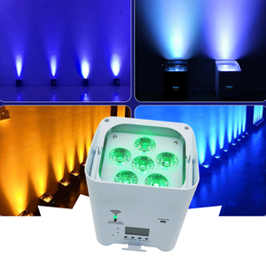 Pil Uplights kablosuz UV UV <span class=keywords><strong>LED</strong></span> Par işık DJ DJ kulübü parti düğün sahne spot DMX512 kontrol modu işın düğün