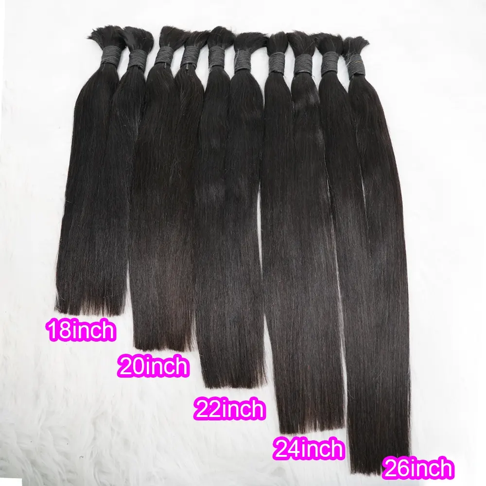 Extensões de cabelo natural 15A cabelo humano extensão de cabelo virgem humano atacado cabelo brasileiro em massa