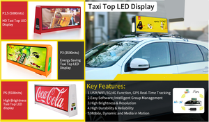 Reklam için taksi üst P5 araç LED ekran çift yüz açık LED ekran OEM fabrika özelleştirilmiş boyutu IP65 animasyon SDK - Product Image 3