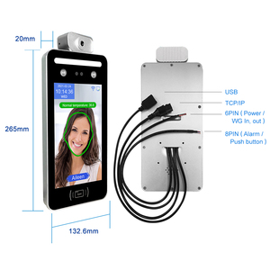 Biometrischer Scanner zur Messung der Gesichts temperatur RFID WIFI Free SDK Gesichts erkennung Produkte zur Zugangs kontrolle