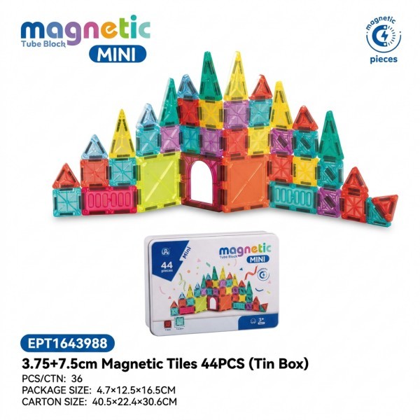 EPT1643988-3.75+7.5cm Baldosas Magnéticas 44 Piezas (Caja de Lata)