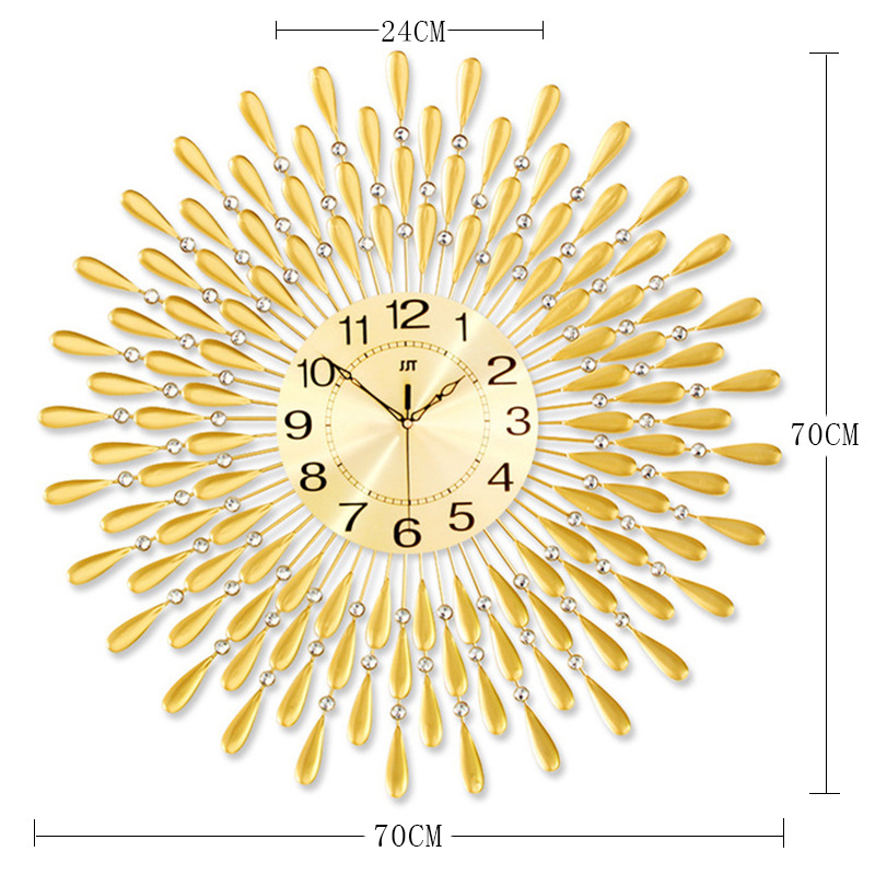 38CM-or avec visage en aluminium