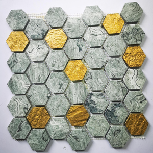 Sang Trọng Hình Lục Giác 3D Thiết Kế Gạch <span class=keywords><strong>Mosaic</strong></span> Đá Cẩm Thạch Hiện Đại Sàn Gỗ Phong Cách Cho Ban Công Mặt Đất Sàn Hồ Bơi Cho Phòng Khách Ứng Dụng - Product Image 4