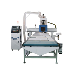 Automatische Etikett ier maschine Automatisches Be-und Entladen von Versch achtel ungs-CNC-Fräsmaschinen-Holz möbel verfahren in Italien - Product Image 1