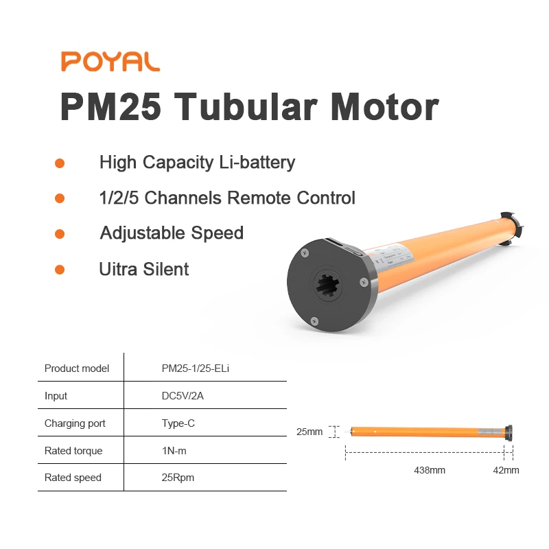 25mm lithium battery motor