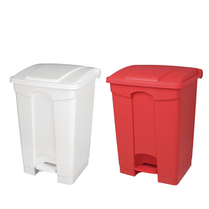 Cubo de basura de plástico con tapa interior exterior 30L/45L/68L/87L pie cubo de basura pedal contenedor de basura clasificado - Product Image 5