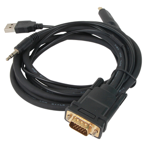 VCOM 1,8 M 1080P 60Hz VGA a HDMI Cable macho a macho con alimentación USB Entrada de audio de 3,5mm para proyector de monitor - Product Image 5