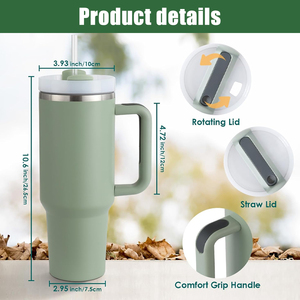 2024 <strong>love</strong> Shack 40 oz Double Wall Stainless Steel Camping <strong>Cup</strong> with Handle Vacuum Insulated Thermos Water Coffee Sports - Product Image 3
