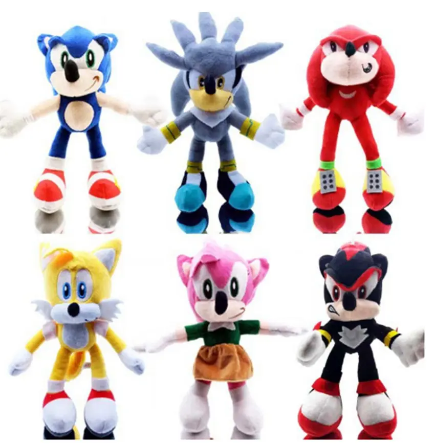 Brinquedos de pelúcia Sonic 20cm por atacado, bichos de pelúcia Sonic, bonecos de pelúcia para presentes para meninos e meninas