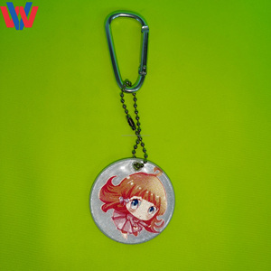 Kids PVC Reflector Pendant Keyring School Bag Backpack Safety Reflective Keychain for <strong>Walking</strong> &amp; Running - Product Image 5