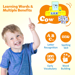 OEM recién llegado preescolar aprendizaje de idiomas juguetes educativos Letras a juego ortografía palabras cubo tarjeta bloque juguetes para niños - Product Image 2