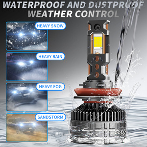 Led H4 araba Led far 300W yüksek güç 6500K Led otomobil farı 9005 9006 parlak Led far