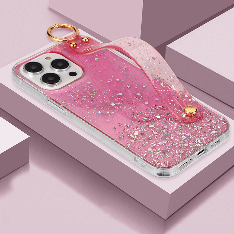 Rose + bande de main de silicone
