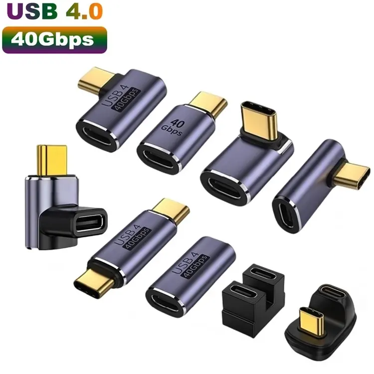 Adattatore USB 100 tipo C in metallo da 4.0 W OTG 40Gbps trasferimento dati rapido Tablet USB-C convertitore di ricarica per telefono Macbook Air Pro Laptop