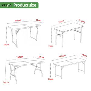Bán Buôn Ngoài Trời Trọng Lượng Nhẹ 180Cm Màu Đen HDPE Hình Chữ Nhật Trung Tâm Vườn Tiệc Đám Cưới Có Thể Gập Lại Đảng Nhựa Gấp Bảng - Product Image 3