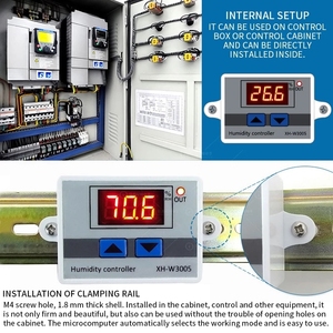 Controlador de temperatura de humedad, termostato Digital Humidistat con Sensor XH-W3005 - Product Image 3