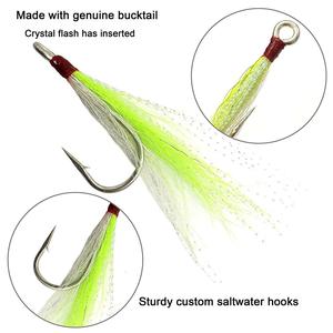 Buck kuyruk Rig Bucktail Teasers tuzlu su balıkçılık fişleri Lures balıkçılık kanca