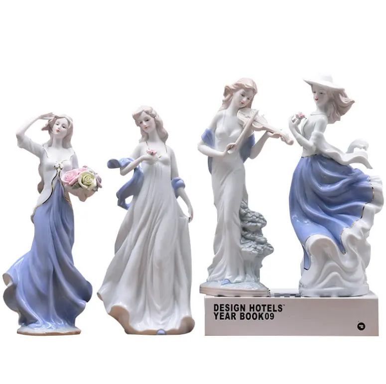 Commercio all'ingrosso elegante porcellana bella delle ragazze occidentali figurine per i regali