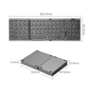 Slim Portable Folding Full Size Foldable <strong>Keyboard</strong> With Number Keypad Universial for Tablet Pc Mobile Phone <strong>Keyboard</strong> - Product Image 6