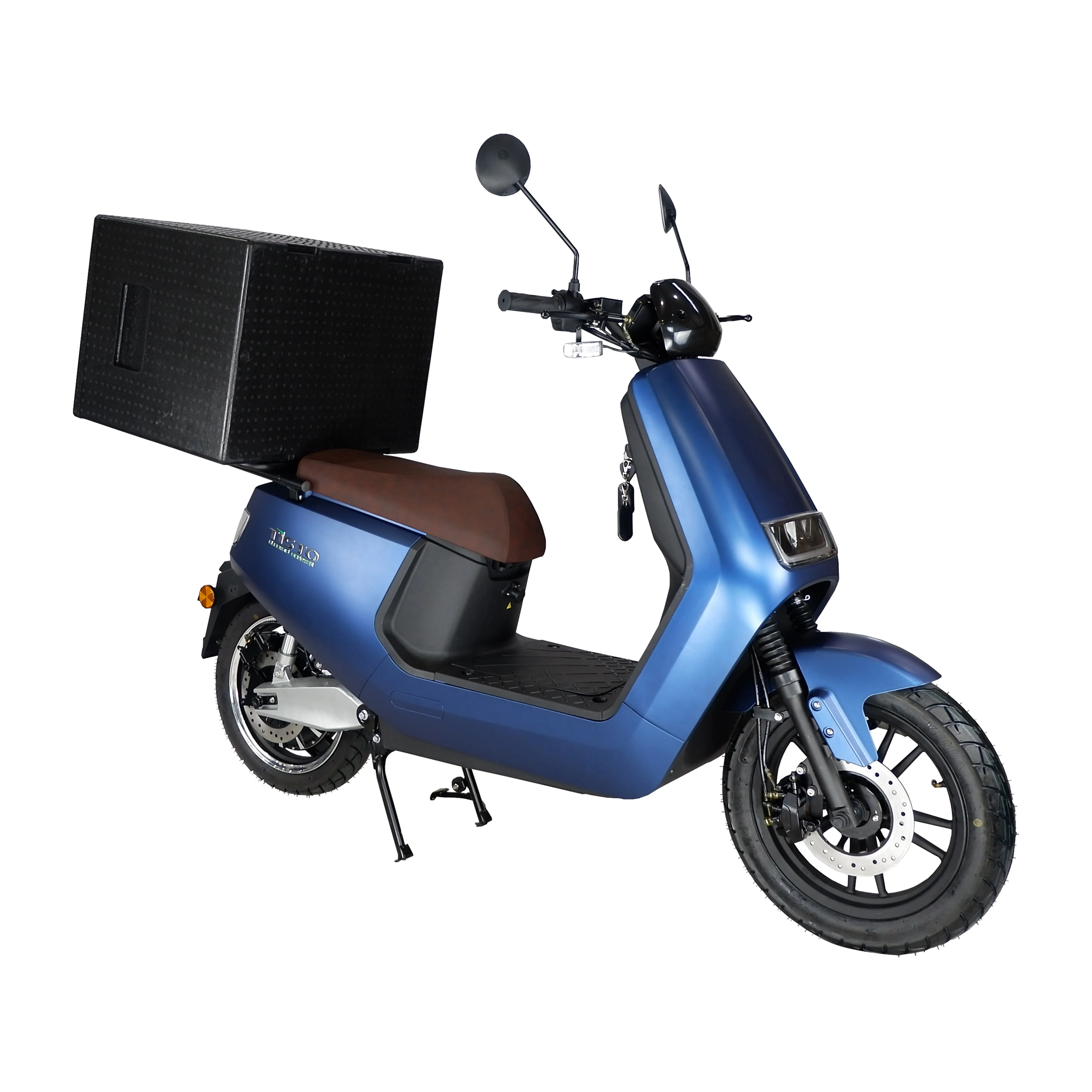 Novo para o mercado comida entrega ciclomotor melhor preço para comprar motocicleta elétrica automática com scooter roda gorda