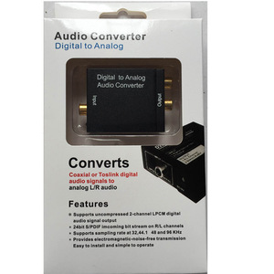 Optical Fiber Coaxial <strong>Rca</strong> 3.5mm Digital to Analog Audio Converter Amplifier Decoder Signal to Analog Stereo Adapter R/l Toslink
