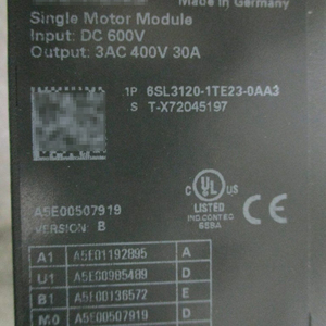 Original 6SL3120-1TE23-0AA3 S120 Módulo de motor único Entrada 600 V DC Salida 400 V 3 AC Modelo 6SL3120-1TE23-0AA3 - Product Image 5