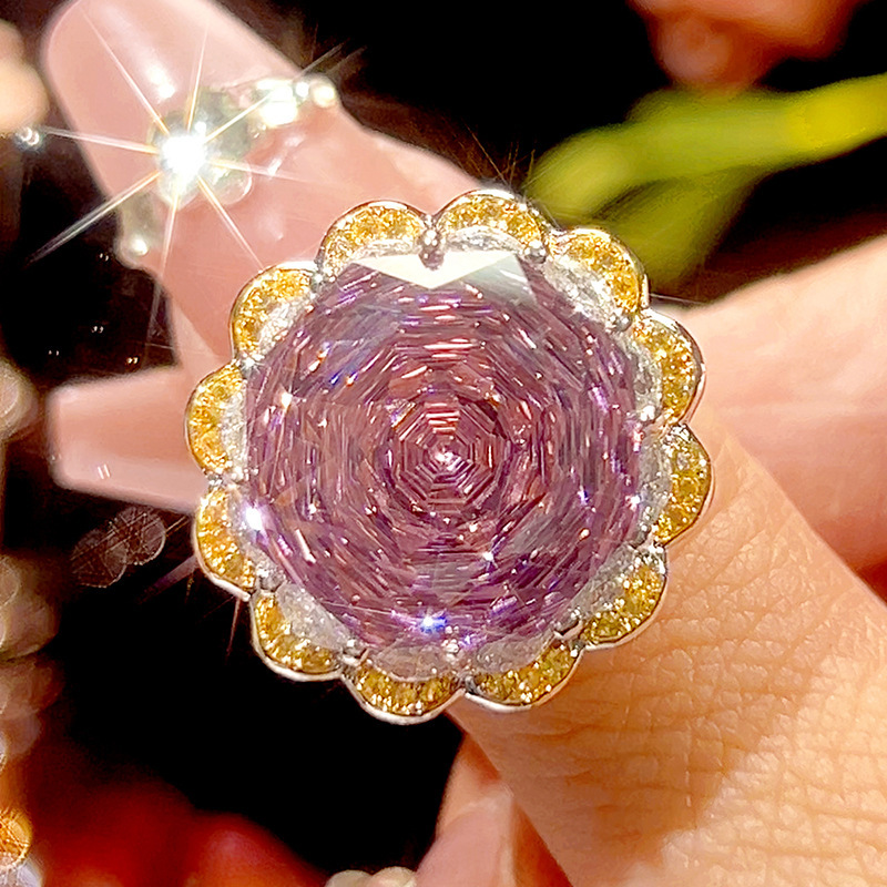 Bague rose séchée - Taille ajustable