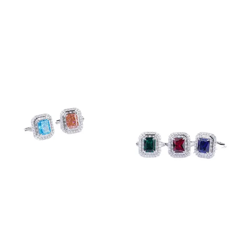 Starsgem, оптовая цена, Необычные разные цвета, основной камень, Муассанит, корунд, 925 стерлингового серебра, кольца с бриллиантами