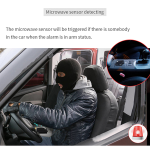 EASYGUARD sistema di accesso senza chiave avvio remoto per auto display lcd cercapersone allarme vibrazioni sensore a microonde avviso allarme auto a 2 vie - Product Image 5