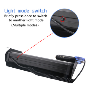 ไฟกระพริบฉุกเฉินสำหรับรถยนต์ไฟ LED สีฟ้า8 LEDs 16โหมดกระพริบ12V DC