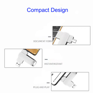 64GB 2-in-1 USB Flash Drive OTG USB C Memory Stick compatibile telefono Android PC penna esterna guida telefono 128GB - Product Image 3