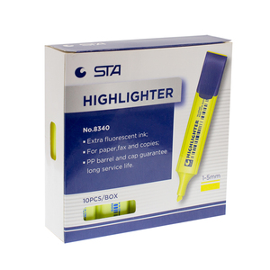 STA, venta al por mayor, bolígrafo resaltador multicolor brillante personalizado, 8 colores, marcadores de punta de cincel plano fluorescente para uso escolar para papel - Product Image 5