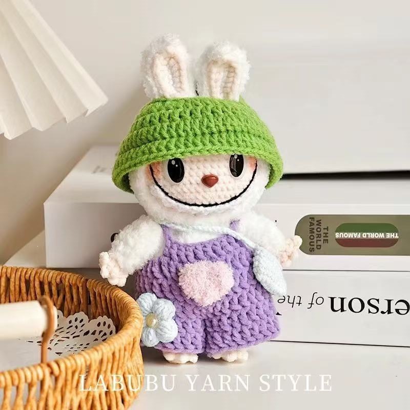 Green hat purple outfit doll kit, keychain tools, video tutorial