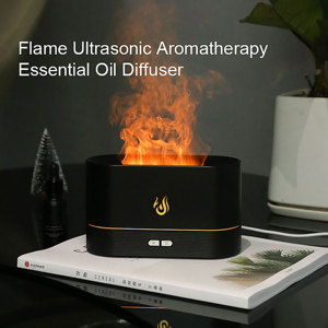 OEM Ultrasonic Flame Humidifier 200ml Cool Mist Maker Fire Diffuser Fragrance Aroma Therapy Diffuser for Household - Product Image 5