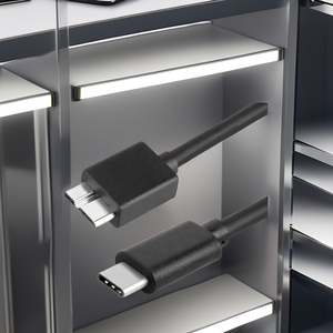 MICRO B TO Type-C USB สาย3.0แจ็กเก็ต PVC ความเร็วสูงเชื่อมต่อ OTG สายเคเบิลข้อมูลฮาร์ดไดรฟ์เคลื่อนที่สายเคเบิลเครื่องพิมพ์แบบหุ้ม - Product Image 3