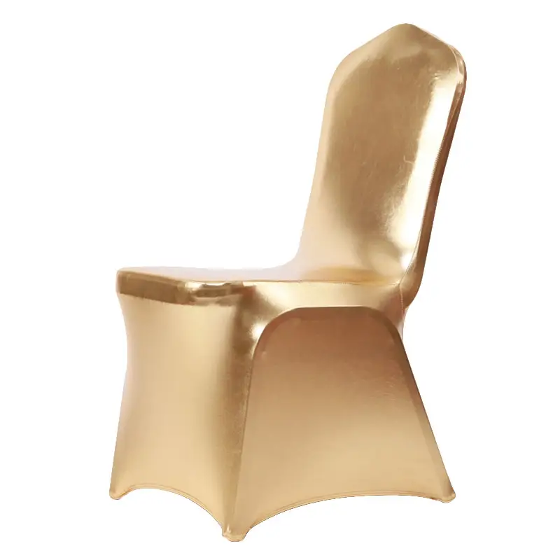 Vendita calda banchetto lucido metallic gold sedia elastico copertura della sedia