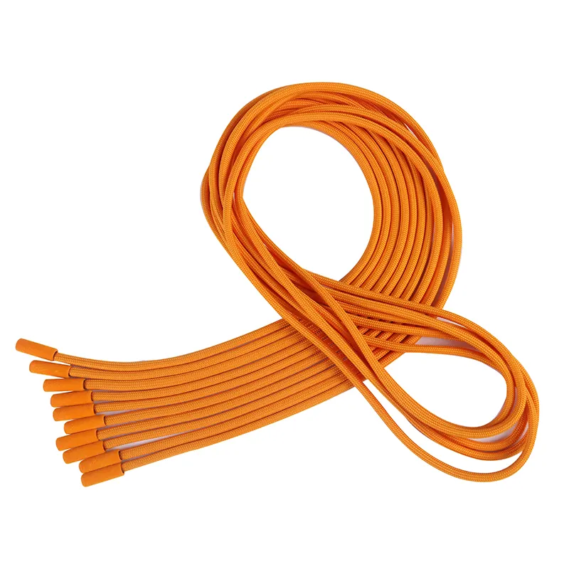 Tali sepatu desain baru tali kustom Logo Diy gaun sabuk oranye Premium tali bulat