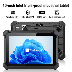 Windows 11 OS 10.0英寸屏幕显示坚固的IP67 4g平板电脑，带条形码扫描仪和射频识别扫描仪 - Product Image 2